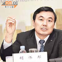 交通銀行業績僅符市場預期。圖為董事長胡懷邦。	【資料圖片】