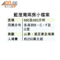 青衣藍澄灣1座中層B室面積683方呎