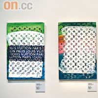 Richard Prince以獨特的絲印技巧，將Monogram把玩出不同的褪色效果。