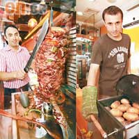 Fatih Baydar's(圖左)Our Restaurant老闆，在土耳其時曾當視光師、餐廳主管，並曾到過韓國工作，對亞洲不算陌生。平日最愛飲土耳其茶，每日至少飲十杯。Ferhat Yildiz's(圖右)薯皇老闆，在土耳其曾賣焗薯，來港曾當土耳其餐廳經理，