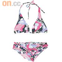 Speedo紫×黑色花圖案Bikini $439（b）