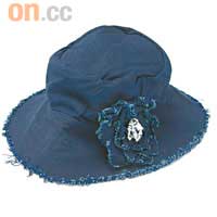 45rpm深藍色牛仔花帽 $2,195 （a）