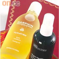 （左）Darphin Toning Oil $520（B）（右）Origins酣睡身體噴霧 $280 （C）