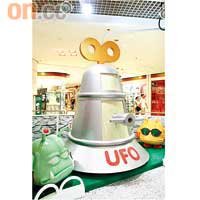 宇宙大王太空船宇宙大王同隨從齊齊駕臨，太空船造型跟足原著，船身仲有一個潛望鏡，哄埋去睇睇，原來播緊《IQ博士》歷年來嘅經典場面。