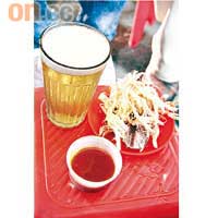 啤酒加炭燒魷魚，是晚上跟朋友吹水的佳品。