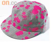 CA4LA 灰×粉紅色噴墨圖案軍帽$550（a）