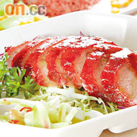 秘製叉燒飯午市套餐$46<br>餐廳出品的素叉燒，以先焗後燒的方法炮製，陣陣天然麥芽糖香味，令人垂涎。