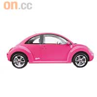 粉紅Beetle Barbie Dolly Car