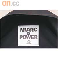 內櫳車上「Music is Power」布章。