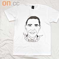 Deer Dana Obama Tee $790由紐約著名攝影師Dana Veraldi創辦的品牌，將多個名人如奧巴馬、YSL等的著名相片以黑白素描線條畫出人像圖案Tee。