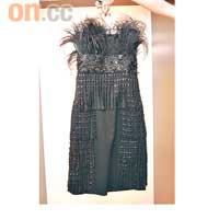 Alessandro Dell'Acqua黑色羽毛Fringe閃石Tube Dress $69,900