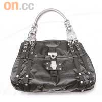 Celerity Collection黑色單扣設計手挽袋 $720
