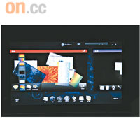 新增的TouchSmart Canvas軟件，可輕鬆揀選相片，貼在虛擬畫布上。