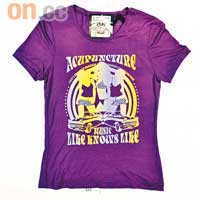 紫色女人圖案Tee$359