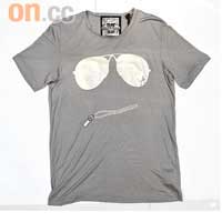 男裝灰色眼鏡圖案Tee $399