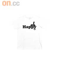 白色Happy字樣Tee $199 (b)