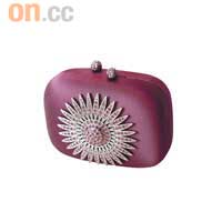 Kotur紫色絲絹水晶Clutch Bag$3,120
