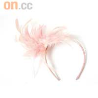 H&M粉紅色羽毛頭箍 $79.9（b）