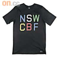 NSW黑底彩字Tee$359