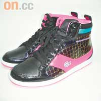 Lacoste Sonatta黑×桃紅色Hi-cut Sneakers$750 （c）