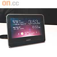 無線娛樂<br>Sony Dash<br>Sony展出擁有7吋輕觸式屏幕的手提網絡裝置Dash，提供無線上網瀏覽網頁及數碼娛樂功能，仲可以為Dash安裝逾1,000款不同的Widgets。