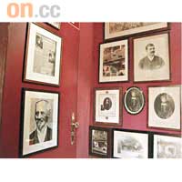 大堂旁有個小展館，找到Sacher父子和不少賓客的舊照片。