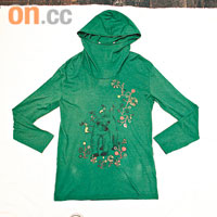 Frapbois綠色北極熊圖案長袖Hooded Sweater $1,299 （D）