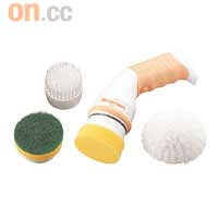 可換配件<br> SmartechSB-1066無線多用途清潔刷，擁防水設計，適用於廚房、浴室、潔具，可配合多款配件使用，能用於不同表面的潔具。$248 /套（b）