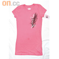 Juicy Couture粉紅色圖案Tee $800 （B）