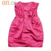 Jill Stuart紫紅色蝴蝶結Tube Dress $5,295 （C）