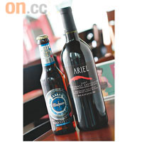 （左）無酒精啤酒 $28/瓶（右）無酒精紅酒 $48/杯、$170/瓶   醉駕害人害己，這兩款無酒精啤酒及紅酒就啱晒駕車人士，紅酒的酒精含量不高於0.5%，啤酒更是100%零酒精。