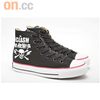Converse × The Clash黑色骷髏骨頭圖案All Star Hi $499 （E）