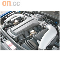 5.0 V10 Twin Turbo的馬力高達580bhp，勝過不少超跑。