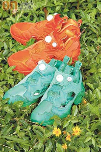 Beams × Reebok橙、綠色Pump Fury限量版波鞋$1,199/對（a）