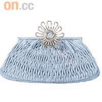 粉藍色花扣Clutch Bag$7,650