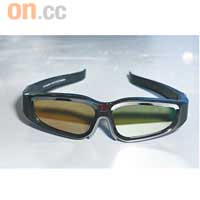 LX9500所用的Active Shutter 3D眼鏡已經有晒型號同包裝盒，屬全黑設計。