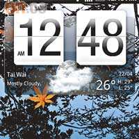 HTC Sense介面設有7個頁面放置不同Widgets。