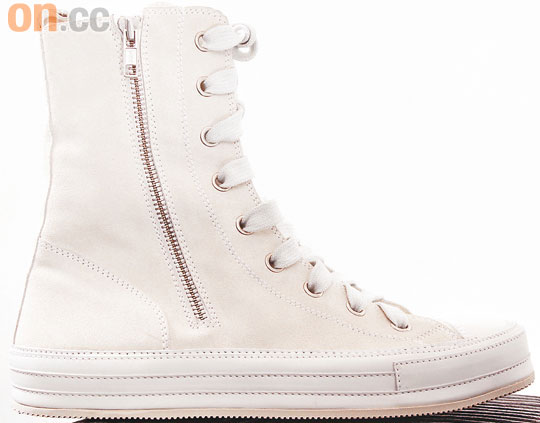 Ann Demeulemeester白色高筒拉鏈波鞋 $6,900 （B）
