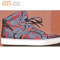 Lanvin深藍×紅色zip-zac高筒波鞋$6,300 （A）