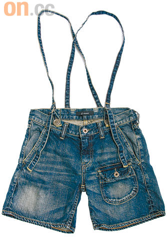 Johnbull藍色牛仔吊帶短褲$2,199 （e）