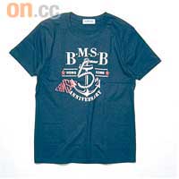 Beams Boy 五周年紀念T-shirt備有粉紅﹑純白及深藍共三色。各$499