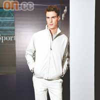 Zegna Sport Ecotech白色風褸 $6,600、白色運動褲 未定價