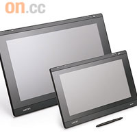 Wacom同場推出兩款16.5和21.5吋的PL系列液晶數位屏。