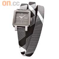 Burberry灰色鍍漆雙圈Beat錶帶腕錶	$3,200	（A）