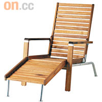 實木躺椅<br>簡約設計的實木躺椅，設有扶手位置，更見舒適，為平凡的外表增添不少分數。$890（b）