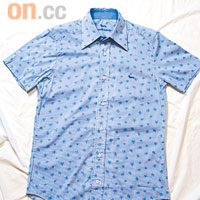 Harmone & Blaine藍色短袖恤衫 原價$2,420半價$1,210