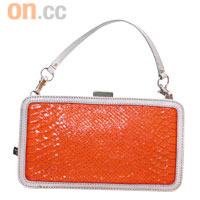 螢光橙×灰色DKNY Clutch Bag $657（原價$1,690）