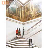 大理石階梯、超高樓底，博物館仍保留了大宅門的氣派。