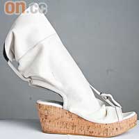 b+ab白色Gladiator高筒涼鞋 $720（c）