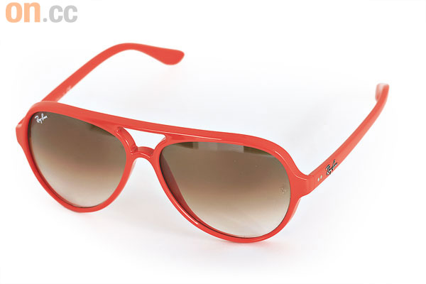 Ray Ban鮮橙紅色框太陽眼鏡$1,380（a）